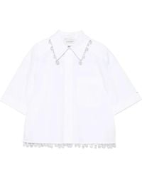 Sportmax - Cotton Cropped Shirt - Lyst