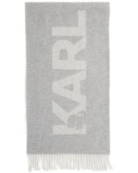 KARL LAGERFELD - Logo-Detail Scarf - Lyst