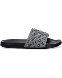 EA7 - Logo-Embossed Slides - Lyst