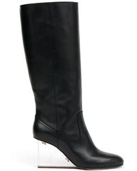 Maison Margiela - 80Mm Leather Knee-High Boots - Lyst