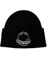 Moncler - Berretto Con Applicazione Logo - Lyst