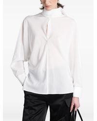 Courreges - Cut-Out High-Neck Blouse - Lyst