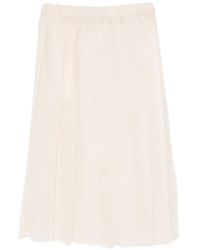 Fabiana Filippi - Pleated Semi-Sheer Midi Skirt - Lyst