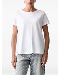 ARMANI EXCHANGE - T-Shirt Orné De Cristaux À Logo - Lyst