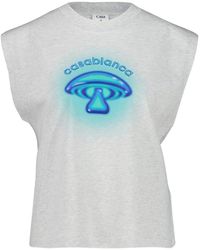 CASABLANCA - Mushroom-Graphic Sleeveless Top - Lyst