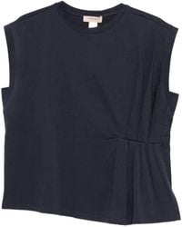 Twinset - Pleated Asymmetric T-Shirt - Lyst