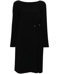 Emporio Armani - Long Sleeves Dress With Piercing - Lyst