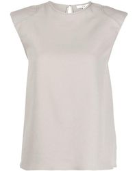 Tibi - Top Sin Mangas Con Hombreras - Lyst