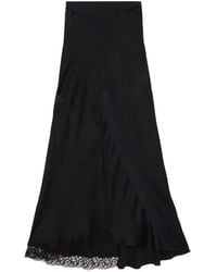 MSGM - Lace Panel Maxi Skirt - Lyst