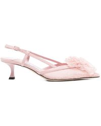 Jimmy Choo - Mimmi Slingback Floral-Appliqué Lace Pumps - Lyst