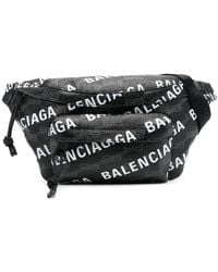 Balenciaga Leder Schulterriemen mit Logo in Schwarz | Lyst DE
