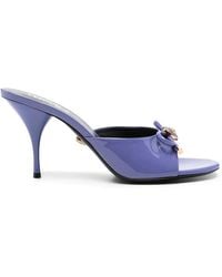 Versace - Medusa Patent Leather Mules - Lyst