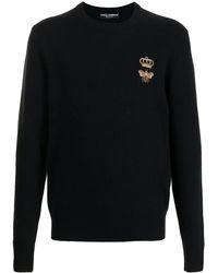 Dolce & Gabbana - Pullover Mit Logo-Patch - Lyst