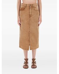 Isabel Marant - Front-Slit Denim Skirt - Lyst