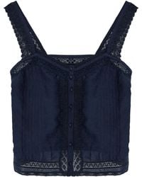 Zadig & Voltaire - Lace-Trimmed Tank Top - Lyst