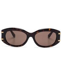 Dolce & Gabbana - Lunettes De Soleil À Plaque Logo Dg - Lyst