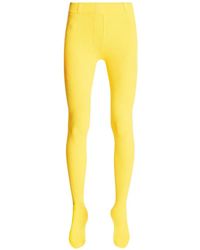 Loewe - Ribbed-Knit Logo-Patch Leggings - Lyst