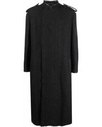 Yohji Yamamoto - Mantel Mit Schulterklappen - Lyst