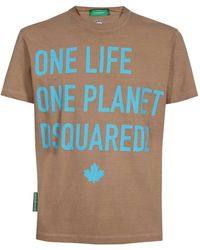 DSquared² - T-Shirt One Life À Slogan Imprimé - Lyst