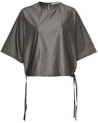 Club21 - Batwing-Sleeve Taffeta Blouse - Lyst