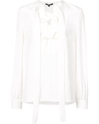 Derek Lam Sarah Lace-up Blouse - White
