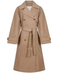 Calvin Klein - Belted Double-Breasted Trench Coat - Lyst