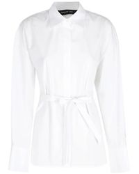 FEDERICA TOSI - Belted Open-Back Shirt - Lyst