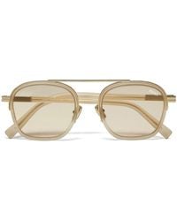 ZEGNA - Sonnenbrille Mit Eckigem Gestell - Lyst