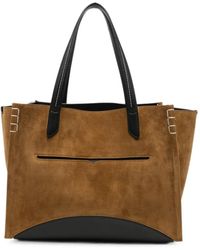 JW Anderson - Loafer Cabas Contrast-Trim Suede Tote Bag - Lyst