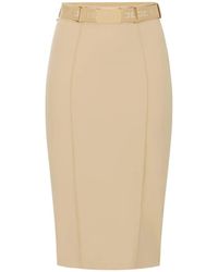 Elisabetta Franchi - Ribbing Midi Skirt - Lyst