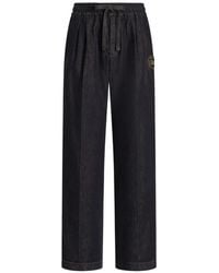 Dolce & Gabbana - Denim Joggers With Patch - Lyst