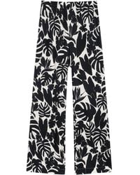 Anine Bing - Elain Broek Met Bladerprint - Lyst