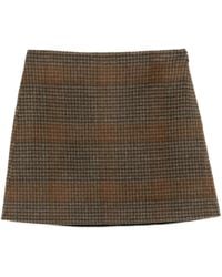 Theory - Plaid Mini Skirt - Lyst