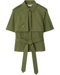 Burberry - Camicia Crop Con Cintura - Lyst