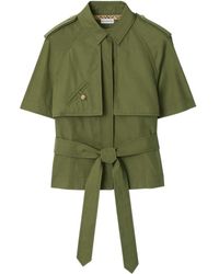 Burberry - Cropped Trench Shirt - Lyst