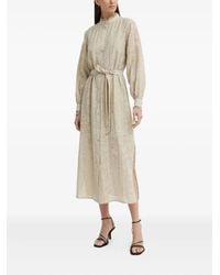 Bruuns Bazaar - Vestido midi con hojas estampadas - Lyst