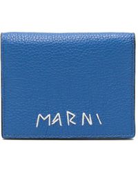 Marni - Logo-embroidered Bi-fold Wallet - Lyst