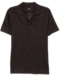 ZEGNA - Oasi Lino Polo-Collar T-Shirt - Lyst