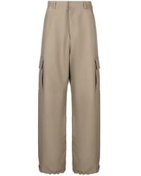 Off-White c/o Virgil Abloh - Ow Emb Drill Wide-leg Cargo Trousers - Lyst
