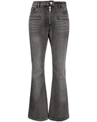 Courreges - Mid-rise Cotton Flare Jeans - Lyst