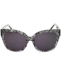 Bebe - Lace-Print Square-Frame Sunglasses - Lyst