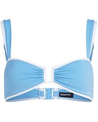 KARL LAGERFELD - Signature Bandeau Bikini Top - Lyst