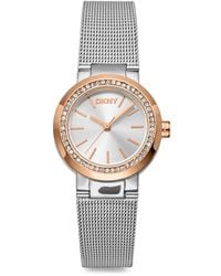 DKNY - Everyday Crystal-Embellished 28Mm Watch - Lyst