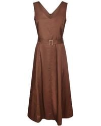 Blanca Vita - Belted Sleeveless Midi Dress - Lyst