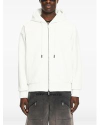 Off-White c/o Virgil Abloh - Royal Team Embroidery Hooded Leather Jacket - Lyst