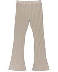 CALLIPYGIAN - Lurex Flared Trousers - Lyst