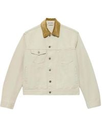 JW Anderson - Corduroy-Collar Denim Jacket - Lyst