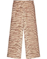 Stella McCartney - Tiger-print Organic Silk Trousers - Lyst