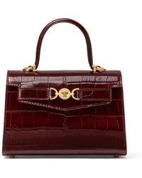 Versace - Small Medusa '95 Croc-Effect Tote Bag - Lyst