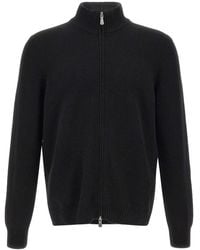 Gran Sasso - Zip-Up Ribbed Cardigan - Lyst